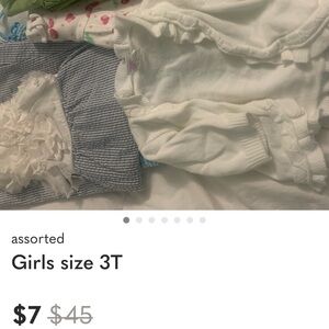 Girls 3T White Ruffle Top - Brand Not Shown